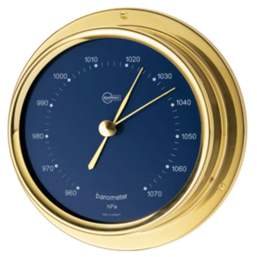 Barigo 184MSBL Regatta Series Ships Barometer - Brass Housing - Blue 4