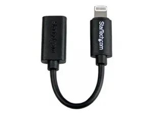 Startech USBUBLTB .com Black Micro Usb To Apple 8-pin Lightning Connec