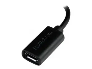 Startech USBUBLTB .com Black Micro Usb To Apple 8-pin Lightning Connec