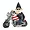 10018054 | Summerfield Terrace Patriotic Biker Gnome Solar