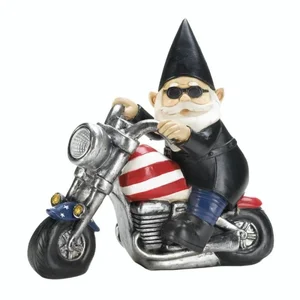 10018054 | Summerfield Terrace Patriotic Biker Gnome Solar