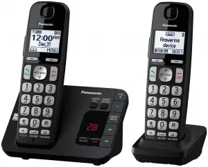 Panasonic KX-TGE432B Exp. Cordless- Large Keypad- 2 Hs- Itad