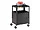 Bretford Adjustable Black Cabinet Cart with 5-Inch Casters