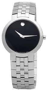 Movado Faceto Men's Wrist Watch 0605040 Luxury Timepiece