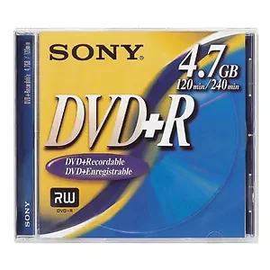 DPR-47+LSP/25 | Sony DVD+R 4.7GB 25-Pack Inkjet Printable