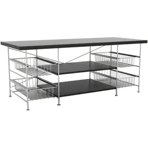 8833-5656 | Atlantic Tribeca Modern TV Stand - Black and