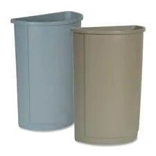 Rubbermaid 352000BG 21 Gallon Half Round Wastebasket - Beige