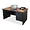 67781 | Lorell Cherry Charcoal Single Pedestal Desk