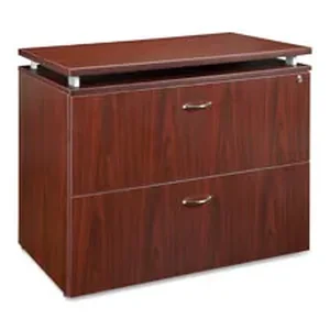 68718 | Lorell Mahogany 2-Drawer Lateral File Cabinet with