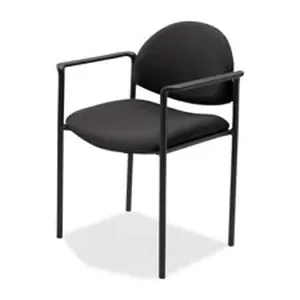 69508 | Lorell Black Fabric Reception Guest Chair with