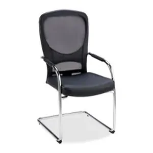 69517 | Lorell Black Mesh Back Guest Chair with Bonded