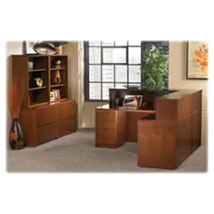 88017 | Lorell Premium Cherry 4 Drawer Lateral File Cabinet