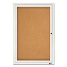 Quartet 2121 Enclosed Outdoor Bulletin Board 1 Door 2'x3' Aluminum Fra