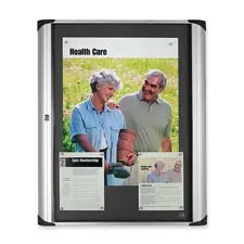 Quartet ERB32A Magnetic Bulletin Board Aluminum Frame 3'x2' Black Silv