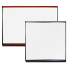 Quartet MB04P2 Magnetic Porcelain Dry Erase Surface 4'x4' Mahogany Fra