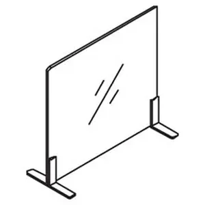 81934 | Lorell Concordia Frost Upper Desk Partition 17.6