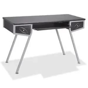 84842 | Lorell Modern Black Silver Computer Desk with