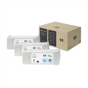 C5070A | Hp 81 Genuine 3-Pack Light Cyan Ink Cartridges