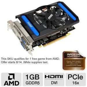 R7790-1GD5/OC | Msi R7790 1GD5 OC Video Card with 1GB DDR5