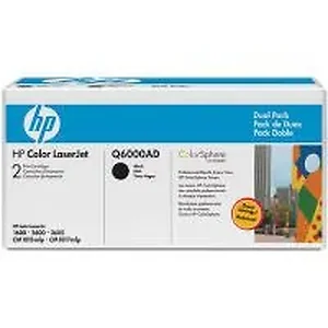 Hp Genuine Q6000AD Toner Cartridge 25K - 2 Pack Black