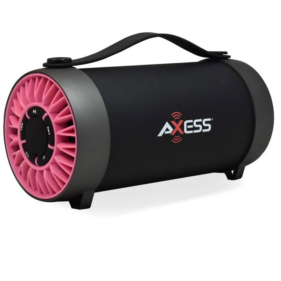 Axess SPBT1059PK Portable In Outdoor Bluetooth Speaker Builtin Radio R