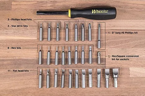 Battery 664507 Wheeler Spacesaver Screwdriver Set