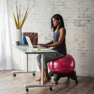 Gaiam 562390 Backless Balance Ball Chair Fuchsia