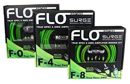 Surge F-4 F-4 Flo Series Amp Installation Kit (4 Gauge, 2,000 Watts)