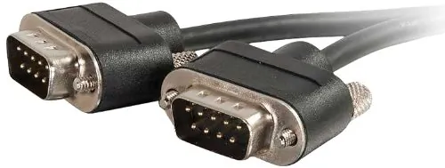 C2g 52173 75ft Serial Rs232 Db9 Null Modem Cable With Low Profile Conn