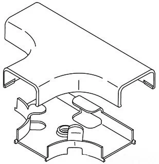 C2g 16059 Wiremold Uniduct 2800 Bend Radius Compliant Tee - White - Wh