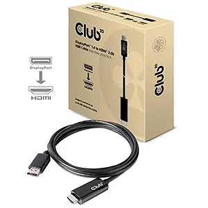 CAC-1082 | Club 3d DP 1.4 TO HDMI 2.0B HDR CABLE 2M-6.56FT