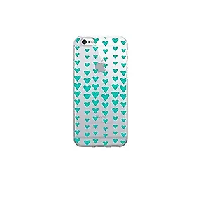 IP6V1CLR-CLS-10 | Centon Falling Turquoise Hearts Case for