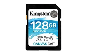 SDG/128GB | Kingston 128GB SDXC Canvas Go! - 90MB/s Read,