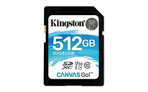 SDG/512GB | Kingston LA 512GB SDXC Canvas Go! U3 V30