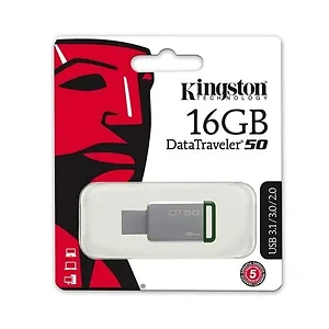 DT50/16GBBK | Kingston 16GB USB 3.0 DataTraveler 50 - Bulk
