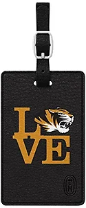 S1-CBT-MIZZ-02A | Centon Black Leather Love V1 Bag Tag for