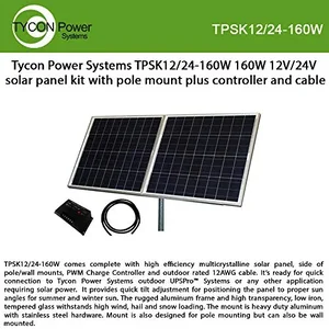 TPSK12/24-160W | Tycon Systems 160W Solar Kit with 20A