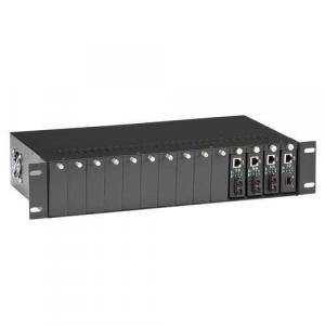 Black LHGC-RACK Copper To Fiber Media Converter Chassis - 2u 14-slot