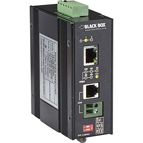 Black LB323A Industrial Ethernet Extender For Extreme Temperatures - 1