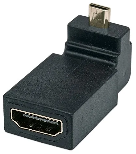 Manhattan 353441 Hdmi A F To Micro M Angled Adapter