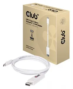 Club CAC-1517 Usb C - Dp1.2a Cable 1.2m3.93ft 4k60hz