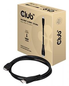 Club CAC-1350 1m Mini Hdmi To Hdmi 2.0 Cable - 3.28ft