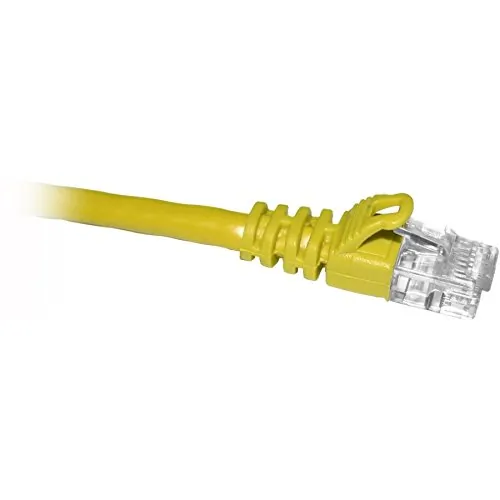 Enet C5E-YL-15-ENC Cat5e Yellow 15 Foot Patch Cable With Snagless Mold