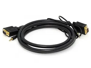 Monoprice 557 Vga Hd15 Mm Cable Waudio 6ft