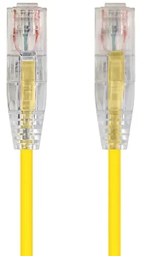 13512 | Monoprice SLIMRUN CAT6 UTP CABLE - 6 INCH - YELLOW