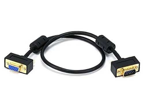 Monoprice 6368 1.5ft Ultra Slim Svga Super Vga 3032awg Mf Monitor Cabl