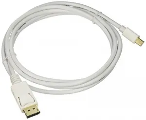 Monoprice 6007 6ft 32awg Mini Dp To Dp Cable - White