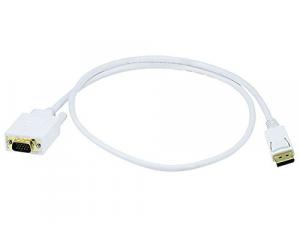 Monoprice 6018 3ft 28awg Displayport To Vga Cable - White