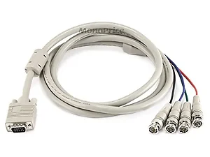 568 | Monoprice 6FT HD15 M/BNC M X 4 Cable with Ferrules