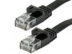 Monoprice 9557 Cat5e Flat  Patch Cable_ 100ft Black